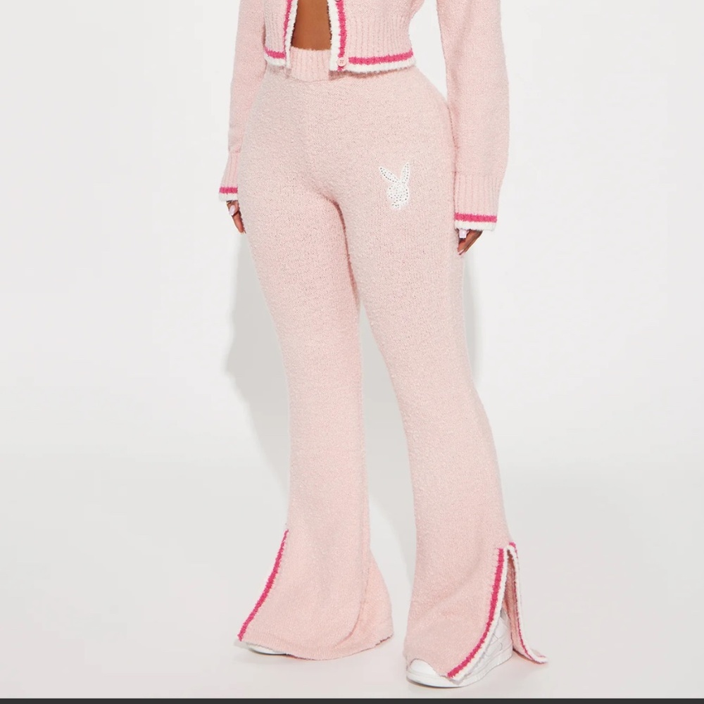 Playboy cozy wide set pant fashion nova